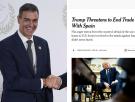 'The New York Times' explica las últimas 24 horas de España y Trump diciendo todo esto de Sánchez