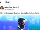 Ayuso publica este tuit sobre Sánchez y la réplica de un investigador de Harvard no la vieron venir ni en Sol