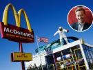 El CEO de McDonald's, tras viralizarse por darle un mordisquito a una hamburguesa: "Toda la culpa es de mi madre, que me decía que no hablara con la boca llena"
