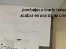 Un vecino cuelga un cartel en el ascensor porque han robado en los trasteros y muchos piden ya la continuación de la trama