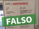 Aena desmiente que se haya colocado este cartel sobre el hantavirus en un aeropuerto de Tenerife