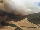 Empeoran las previsiones en el incendio de Orés (Zaragoza), que se acerca a las 14.000 hectáreas