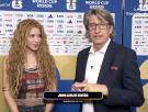 El corte de Shakira a Juan Carlos Rivero tras esta pregunta antes del España-Argentina: "No tengo una bola de cristal"