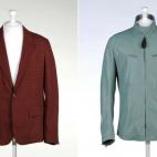 Blazer de 1.040 euros y cazadora de cuero (derecha), de 1.535 euros.