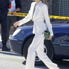 Letizia Ortiz, con complementos en verde.