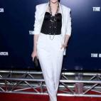 Evan Rachel Wood, en un estreno y combinando con corsé negro y zapatos bicolor.