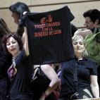 Las mujeres de los mineros asistieron al pleno del Senado en la votación de los presupuestos generales del Estado.