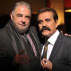 Con Andrés Pajares durante el rodaje de 'La daga de Rasputín'