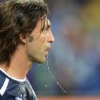 Pirlo, en un momento del calentamiento.