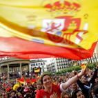 Aficionados de la selección en Pamplona.