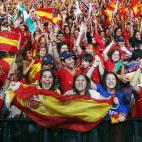 Durante todo el partido los aficionados mostraron su apoyo a los futbolistas