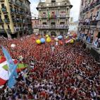 Panorámica de la Plaza del Ayuntamiento de Pamplona.