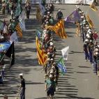 Imagen de la manifestación que ha recorrido el Paseo de la Castellana de Madrid.