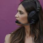 Sara Carbonero retransmitiendo uno de los partidos de la Eurocopa