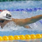 Belmonte luchando por la medalla durante las Olimpiadas