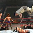 Vale, no es un escenario olímpico, pero hay que reconocer que en lucha libre no hay quien gane a nuestro monarca