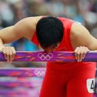 Oro en Atenas 2004, en Pekín tuvo que abandonar los 110 metros vallas antes de la salida por lesión en el tendón de Aquiles. En Londres 2012 sufrió una caída al chocar contra la primera valla. Antes de abandonar el estadio, besó la valla. | AFP