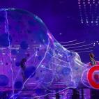 DJ Fatboy Slim y el pulpo gigante. | Afp