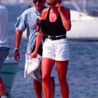 Con Dodi Al Fayed, en Saint Tropez.