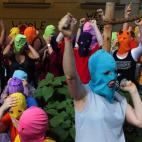 Voluntarios para la grabación de un videoclip en Berlín, del artista electro-punk canadiense Peaches.