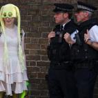 En una protesta el 9 de agosto frente a la embajada rusa.