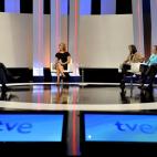 María Casado, en el centro, ha moderado la entrevista a Rajoy.