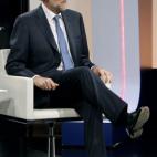 El presidente del Gobierno, sentado en su silla, antes de comenzar.