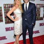 Junto a Blake Lively en un evento de Deadpool en Nueva York.