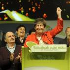 Laura Mintegi celebra los resultados de Bildu