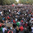 Cientos de personas, en la plaza de Neptuno
