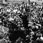 Theodore Roosevelt during the progressive campaign of 1912. (AP Photo)