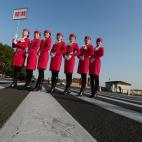 Un grupo de azafatas en la inauguración del Congreso del Partido Comunista de China