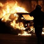 Piquetes interrumpen el tráfico en el acceso a la ciudad desde el polígono industrial del CEAO en Lugo, durante la jornada de huelga general.
