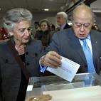 Jordi Puyol votando.