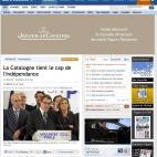 "Cataluña mantiene el rumbo hacia la independencia". CiU pierde apoyo pero, "dos partidos independentistas radicales mejoran sus resultados", en referencia a ERC y CUP