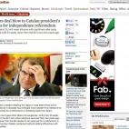 "Los votantes dan un golpe a las esperanzas del presidente catalán por un referendum de independencia", destaca.