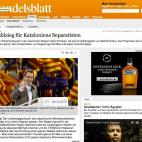 "Victoria de los separatistas de cataluña", titula el rotativo, que destaca el batacazo de Mas.