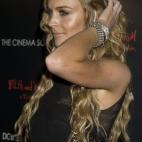 Con el pelo rubio y rizado, en octubre de 2008.