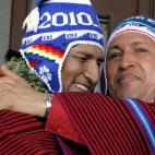 En 2006, con el presidente de Bolivia, Evo Morales
