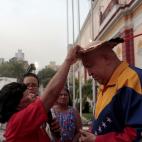 En un ritual indígena en septiembre de 2011