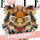 En la edición holandesa de Elle formaron la cara de un tigre con fotografías y complementos.