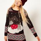 Jersey largo (o vestido corto) de punto, de Asos (52,78 €).