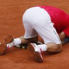 Nadal llora tras su triunfo.