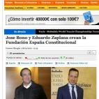 Bono y Zaplana creando la Fundación España Constitucional