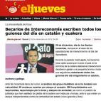 Becarios de Intereconomía escriben todos los guiones del día en catalán y euskera