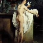 Venus jugando con dos palomas (Retrato de la bailarina Carlotta Chabert), de Hayez FOTO: Anna Utopia Giordano