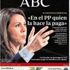 ABC subraya en su editorial que ésta es una "oportunidad" para el PP: "Una exhaustiva investigación interna y con resultados públicos, además de la colaboración que requieran los jueces, sería la respuesta adecuada del PP en el caso Bárce...