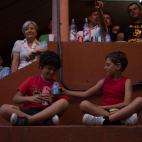 Los niños tampoco se perdieron el homenaje a los mineros