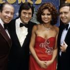 Uribarri (derecha), en 1970, con los presentadores Kiko Legard (izquierda) y Lauren Postigo.