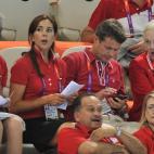 Familia real de Dinamarca. La princesa Mary, el príncipe Federico de Dinamarca y la Reina Margarita.